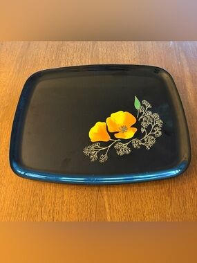 Couroc Yellow Poppy Tray